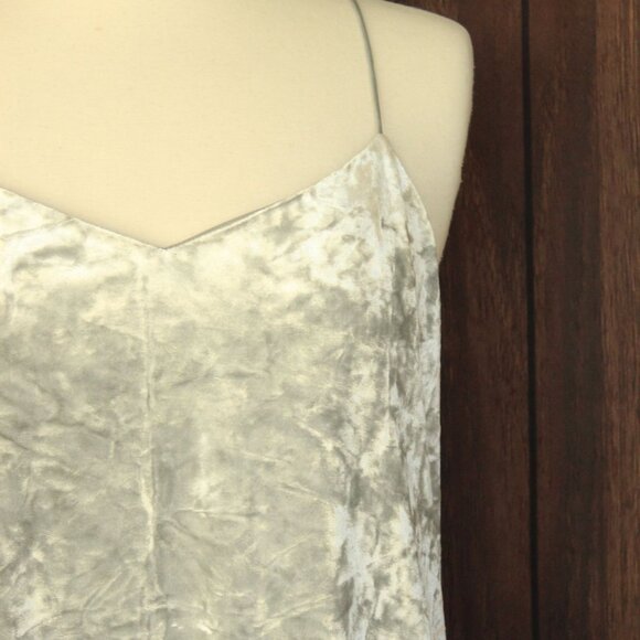 CeCe Dress, Silver Velvet Mini, Size 4, Racerback - Picture 4 of 11